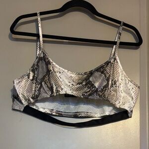 Women's Snakeskin Print Bralette Rave Top